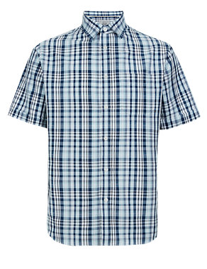 Soft Touch Easy Care Checked Shirt with Modal Image 2 of 3