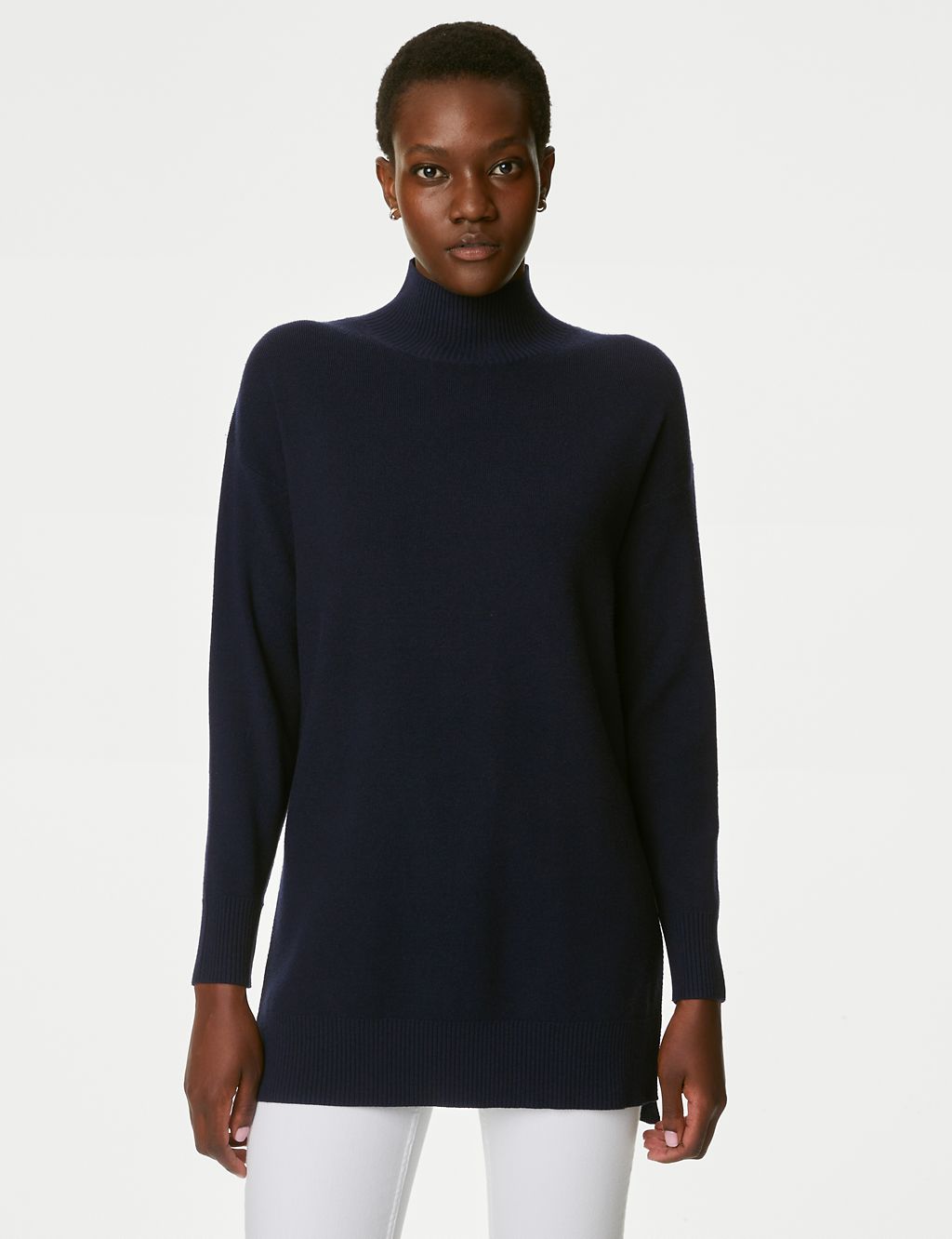 Soft Touch Funnel Neck Longline Jumper | M&S Collection | M&S