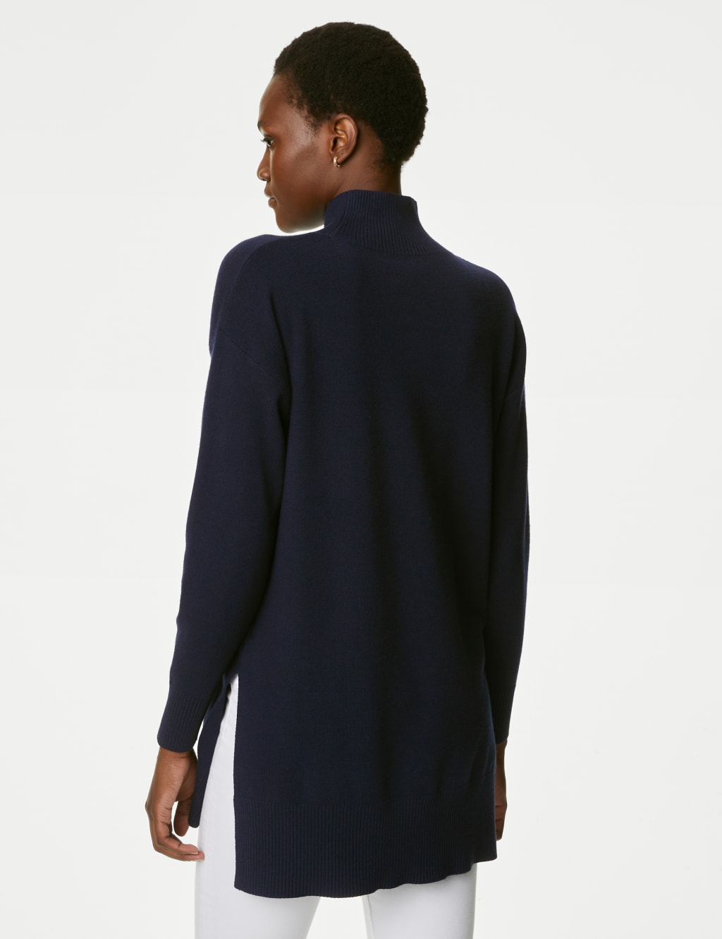 Soft Touch Funnel Neck Longline Jumper M&S Collection M&S