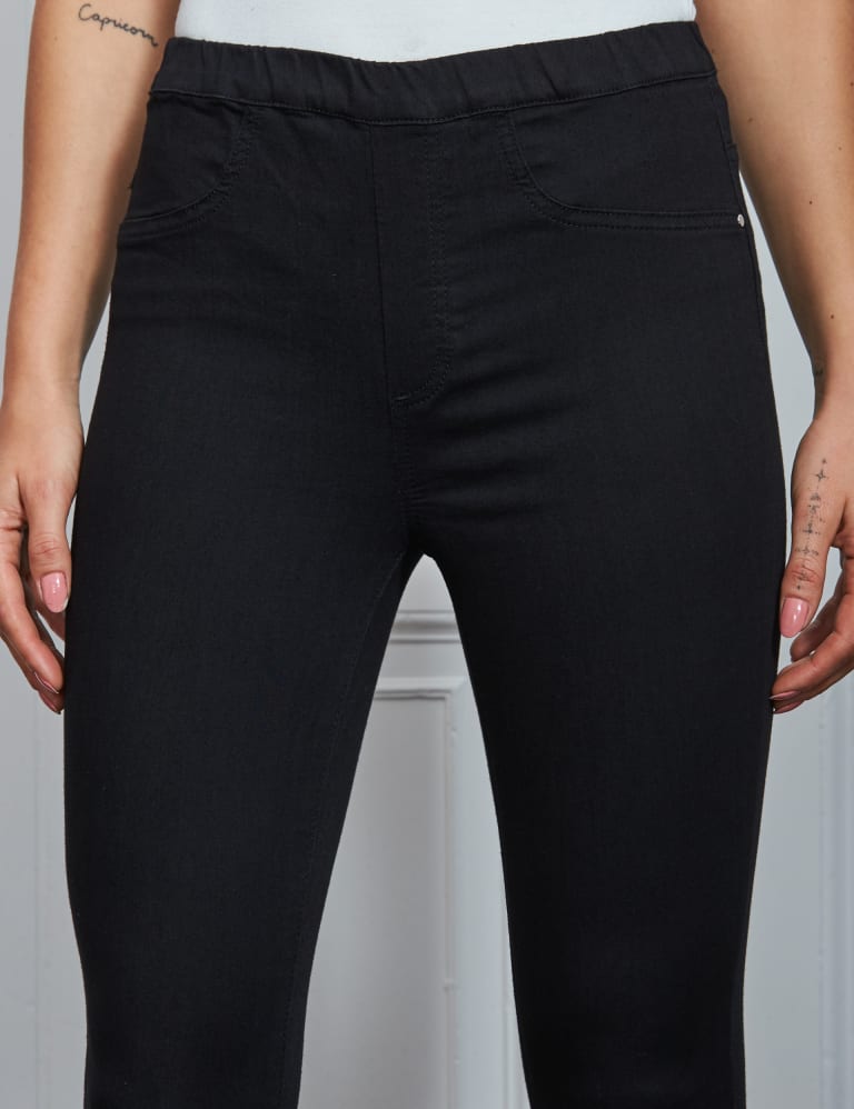 Black Color Denim Lycra High Waist Jeggings at Rs 861