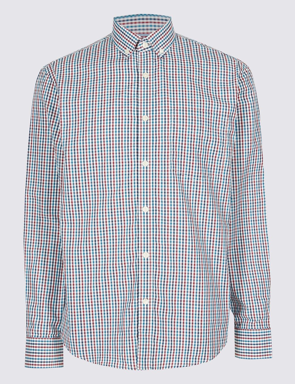 Soft Touch Pure Cotton Multi Gingham Shirt 1 of 5