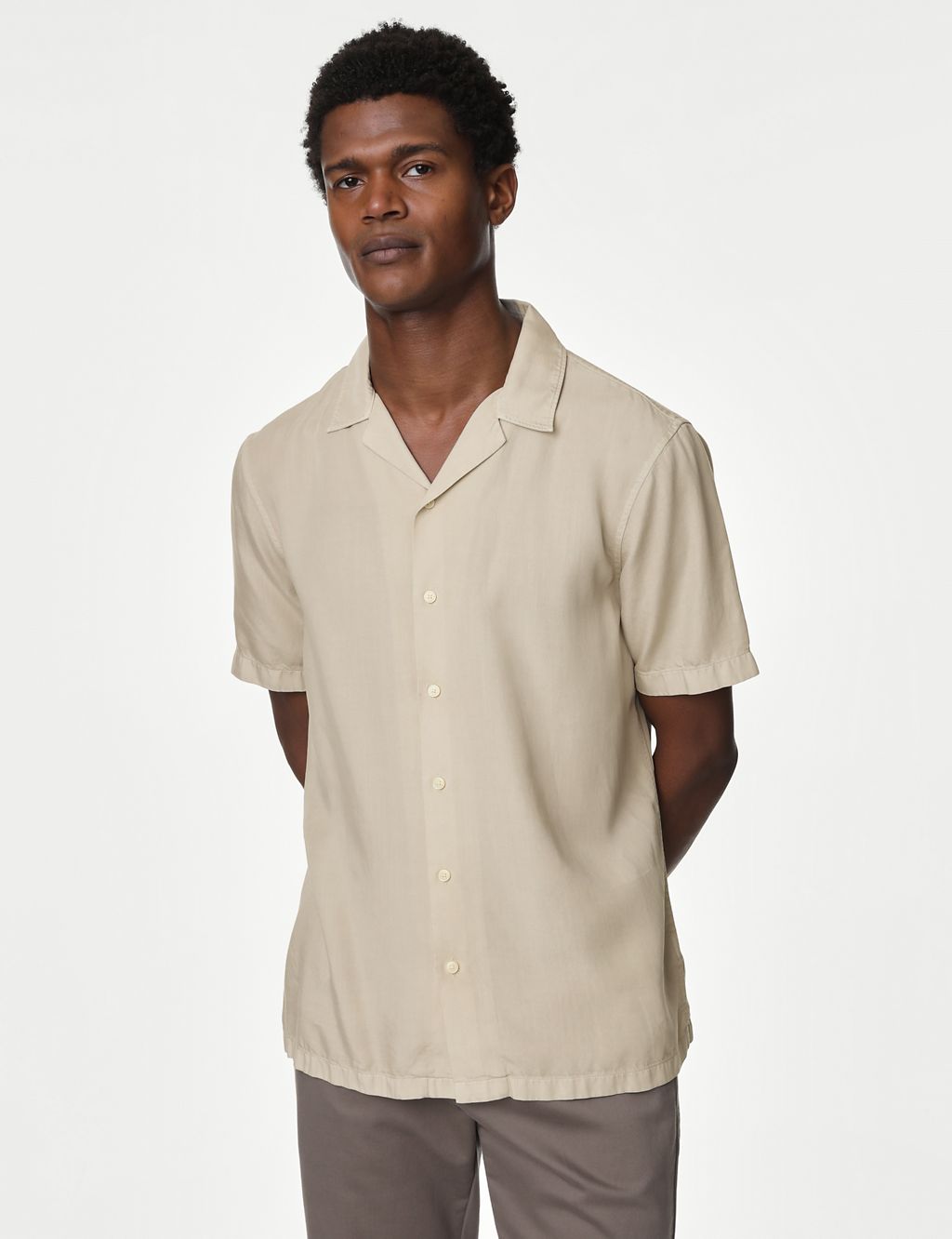 Soft Touch Pure Tencel™ Cuban Collar Shirt 2 of 5