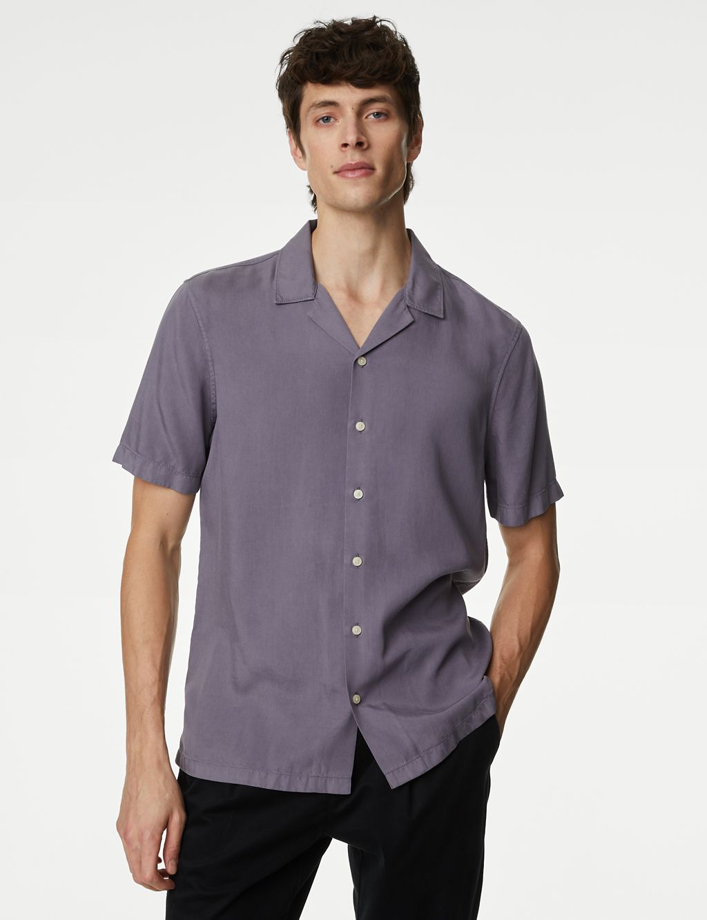 Soft Touch Pure Tencel™ Cuban Collar Shirt 4 of 5