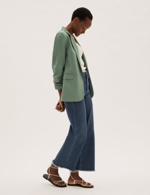 Soft Touch Relaxed Ruched Sleeve Blazer Image 3 of 5