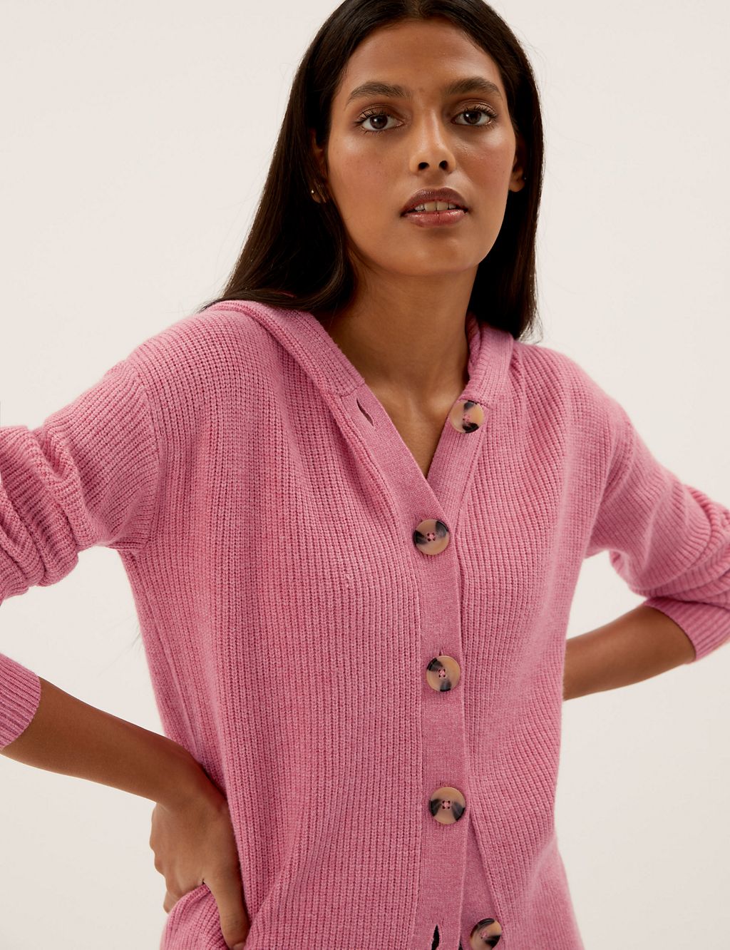 Soft Touch Ribbed Hooded Cardigan 4 of 8