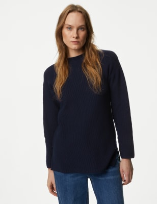 Soft Touch Ribbed Longline Jumper, Soft Touch Jumper