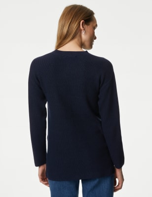 Longline best sale navy jumper