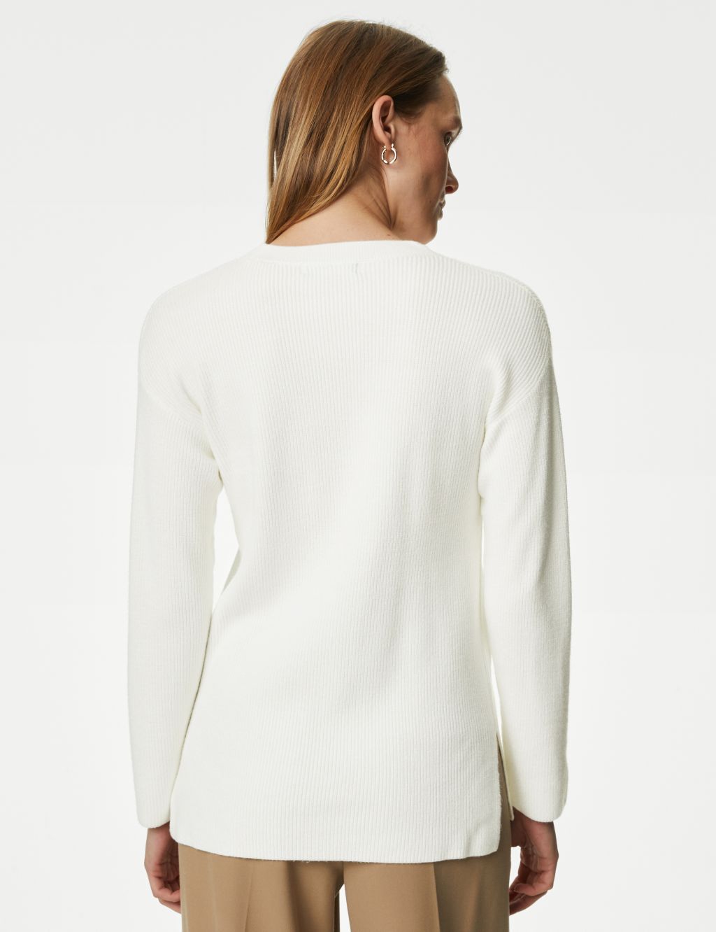 Soft Touch Ribbed Longline Jumper | M&S Collection | M&S