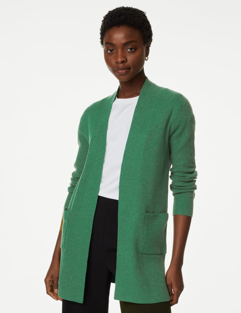 Soft Touch Ribbed Relaxed Longline Cardigan | Mu0026S Collection | Mu0026S