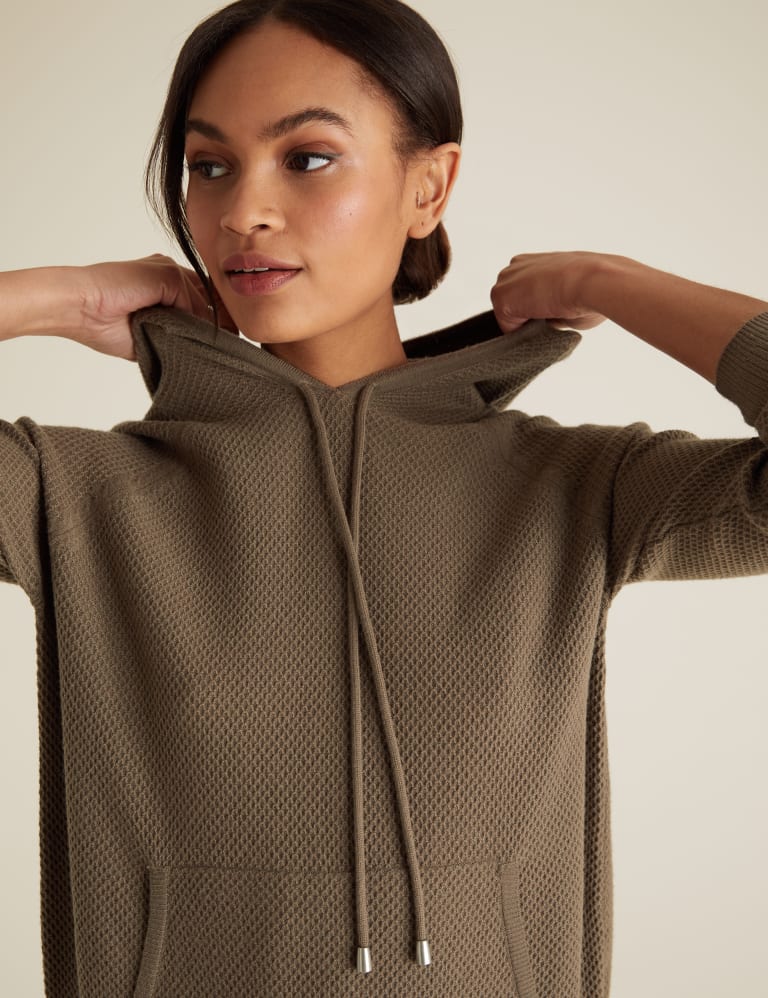 Soft Touch Textured Knitted Hoodie | M&S Collection | M&S