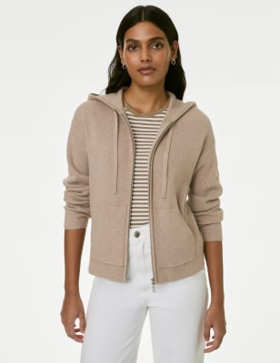 Soft Touch Zip Up Hoodie | M&S Collection | M&S