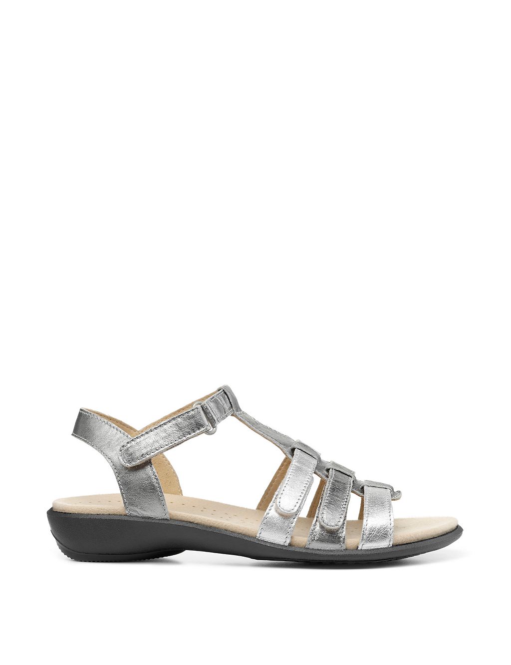 Sol Wide Fit Leather Metallic Sandals 3 of 4