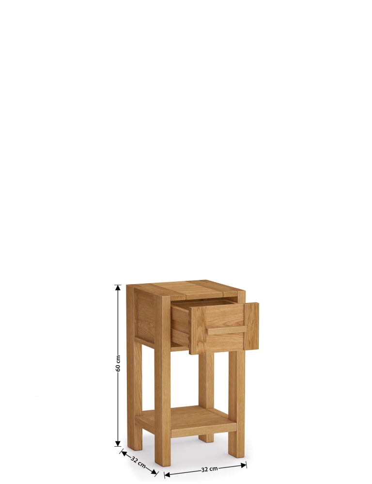 Slim bedside table oak outlet