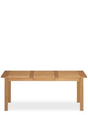 Oak extending dining table deals and 6 chairs