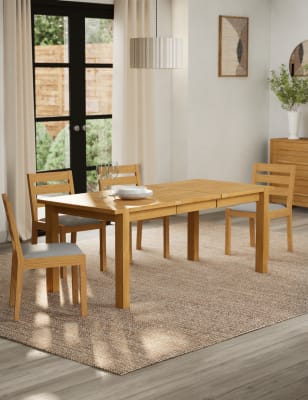 Oak dining store table 8 chairs