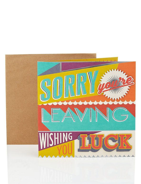 Sorry You're Leaving Card Image 1 of 2
