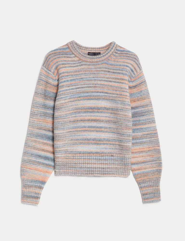 Cardiff striped crewneck sweater in coziest yarn new arrivals