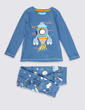 Space Rocket Pyjamas  (1-8 Years) Image 2 of 4