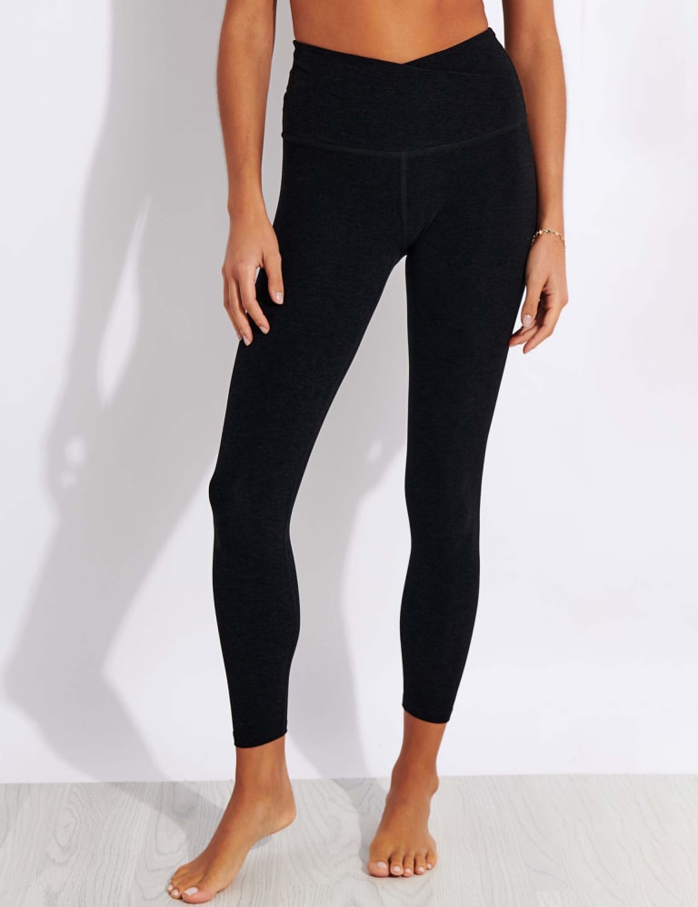  Oh So Soft Girls Leggings Black Spacedye X-Small