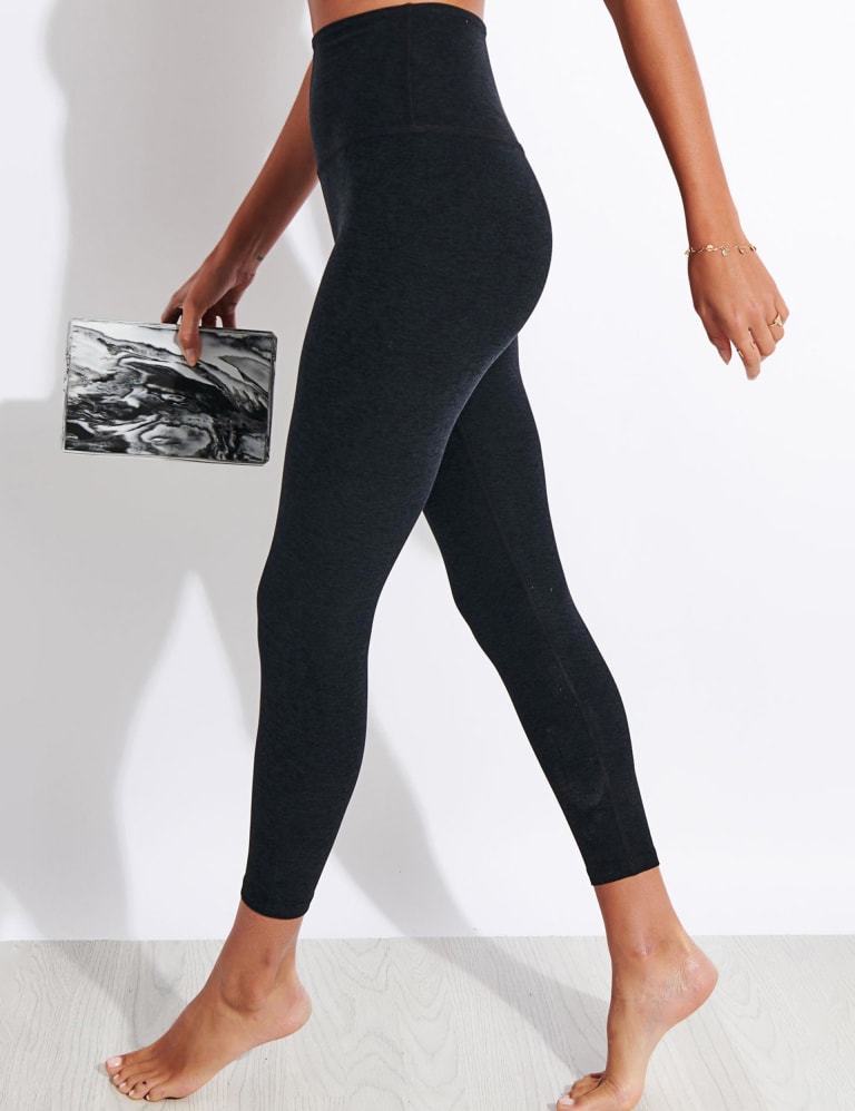  Oh So Soft Girls Leggings Black Spacedye X-Small