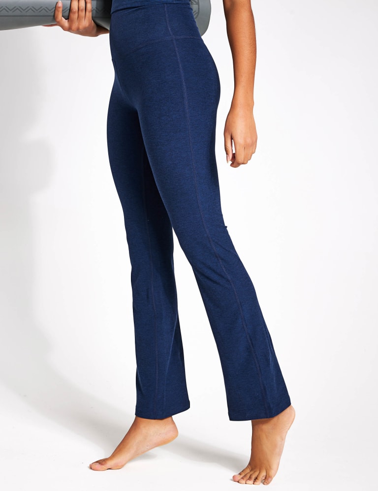 Beyond Yoga Space-dye High Waist Capri Legging in Blue