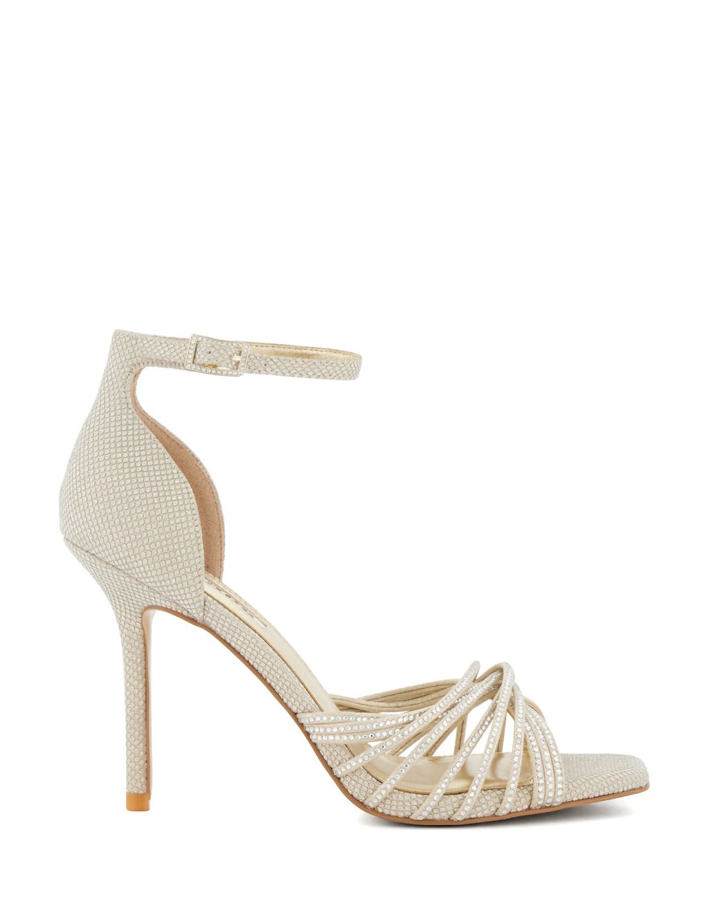 Sparkle Ankle Strap Stiletto Heel Sandals | Dune London | M&S