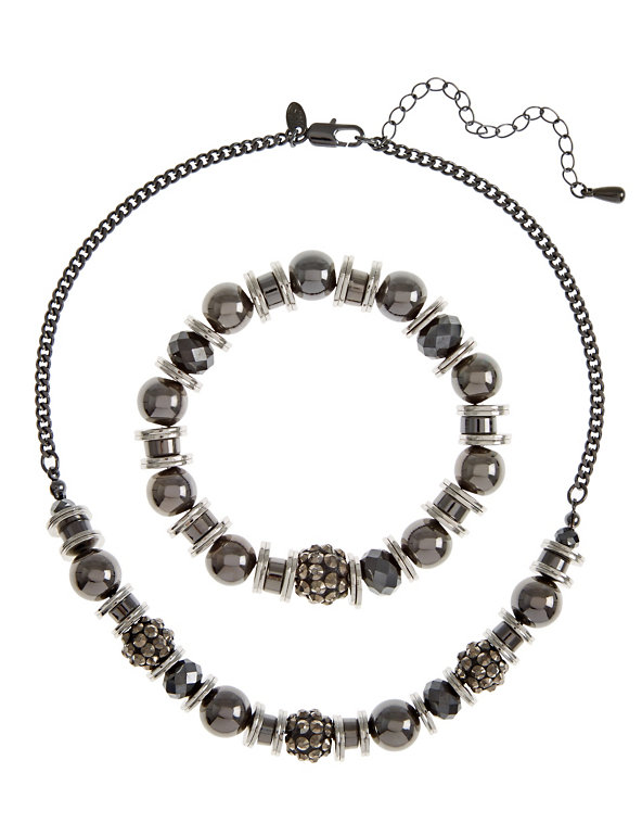 Sparkle Ball Necklace & Bracelet Set Image 1 of 2