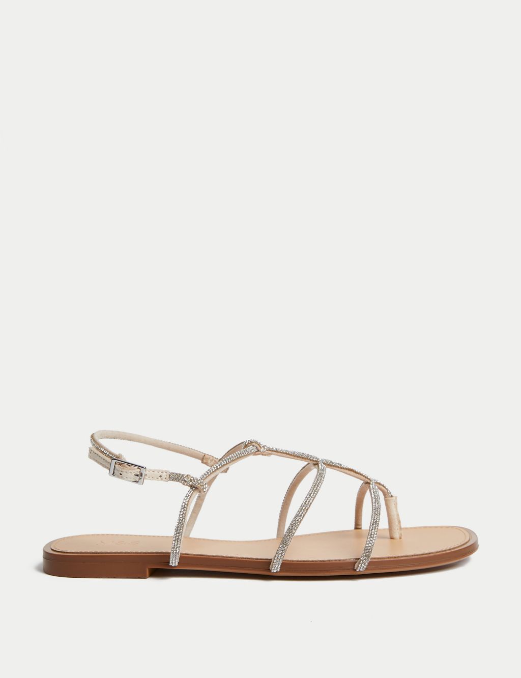 Sparkle Buckle Strappy Flat Sandals 3 of 3