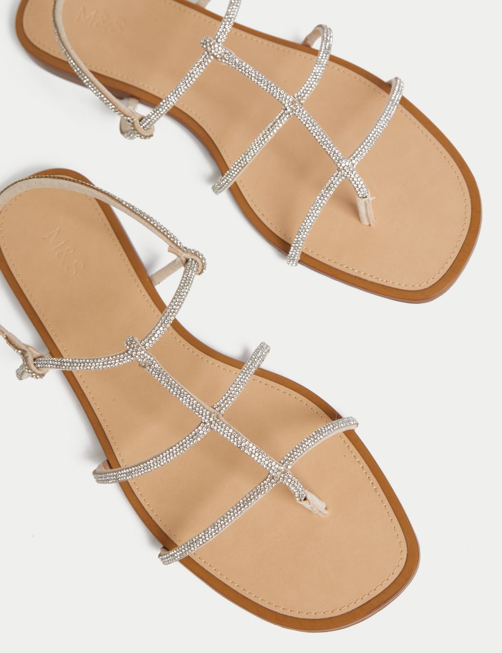 Sparkle Buckle Strappy Flat Sandals 2 of 3