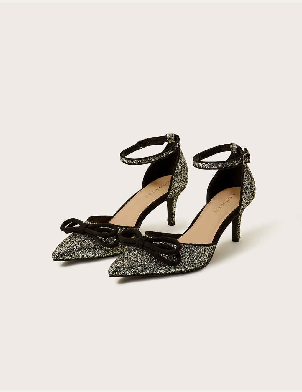 Kitten heel sparkly sandals online
