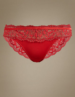 Sparkle Lace Brazilian Knickers Image 2 of 4