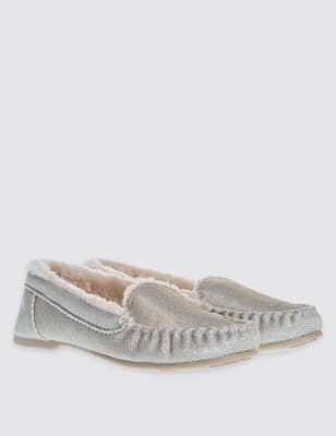 m&s moccasin slippers