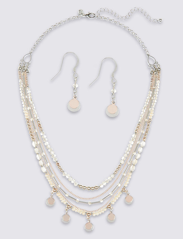Sparkle Necklace & Earring Set Image 1 of 2