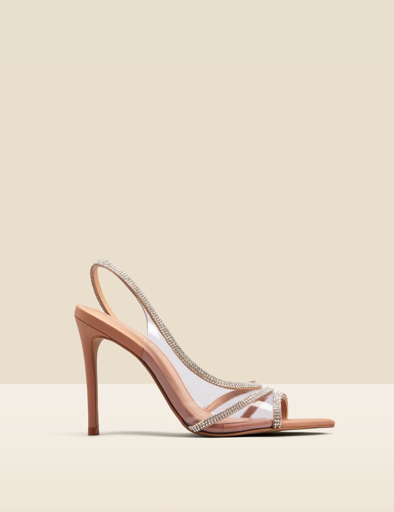 Sparkle Stiletto Heel Pointed Sandals SOSANDAR M S