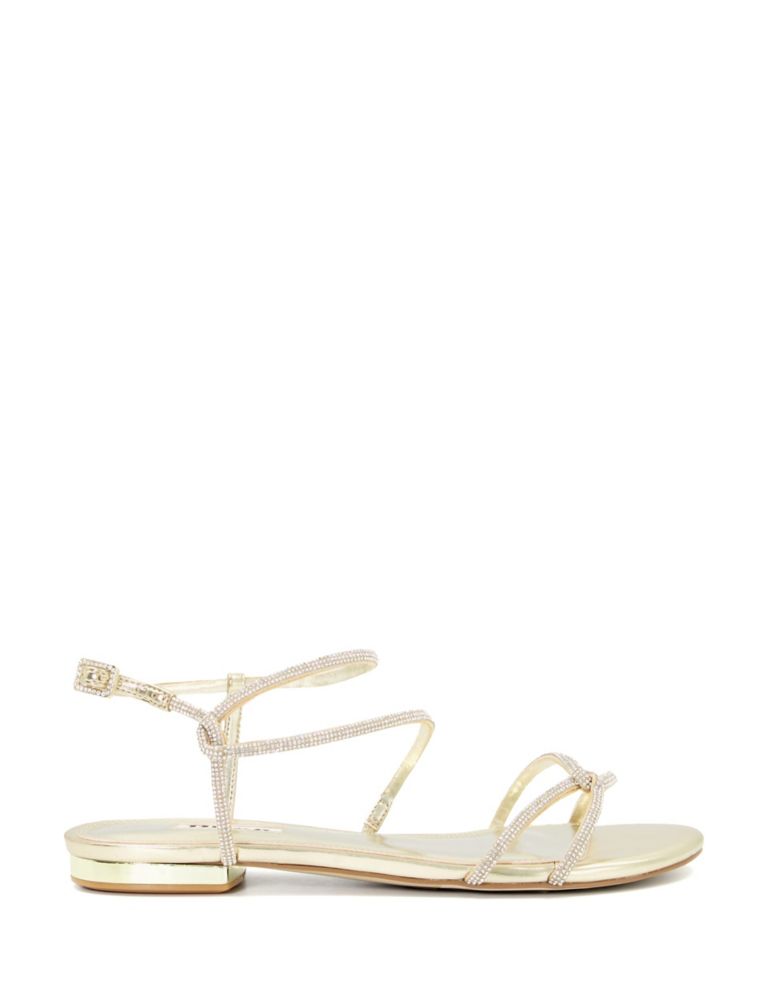 Sparkle Strappy Flat Sandals 1 of 4