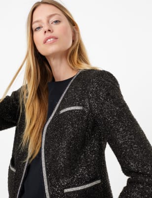 black sparkle tweed jacket