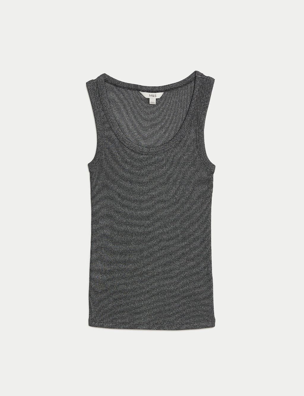 Sparkly Cotton Rich Ribbed Vest 1 of 6