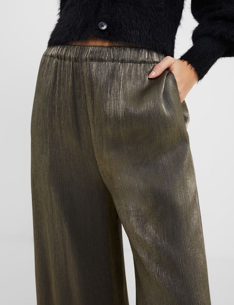 Sparkly Elasticated Waist Wide Leg Trousers 3 of 4