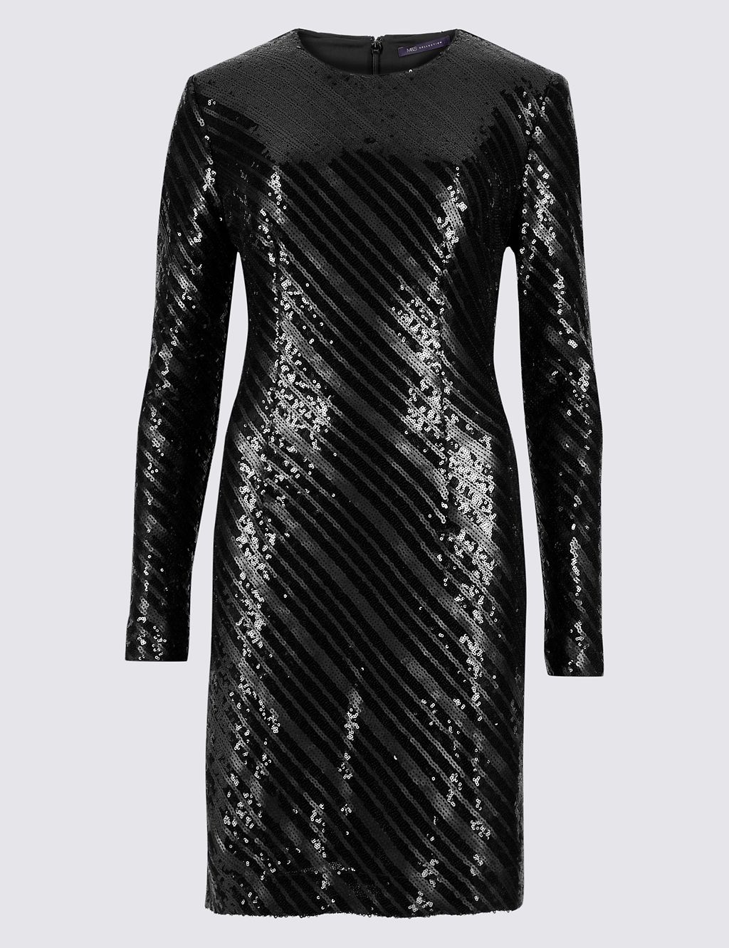Sparkly Long Sleeve Bodycon Dress | M&S Collection | M&S