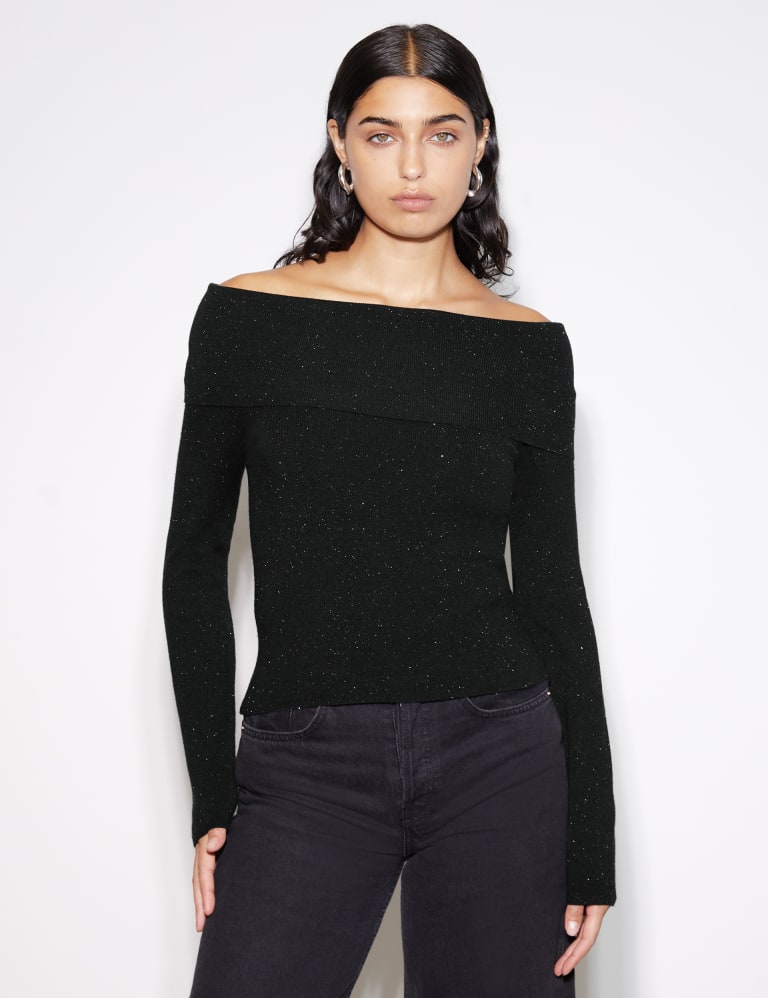 Off the shoulder jumper sale