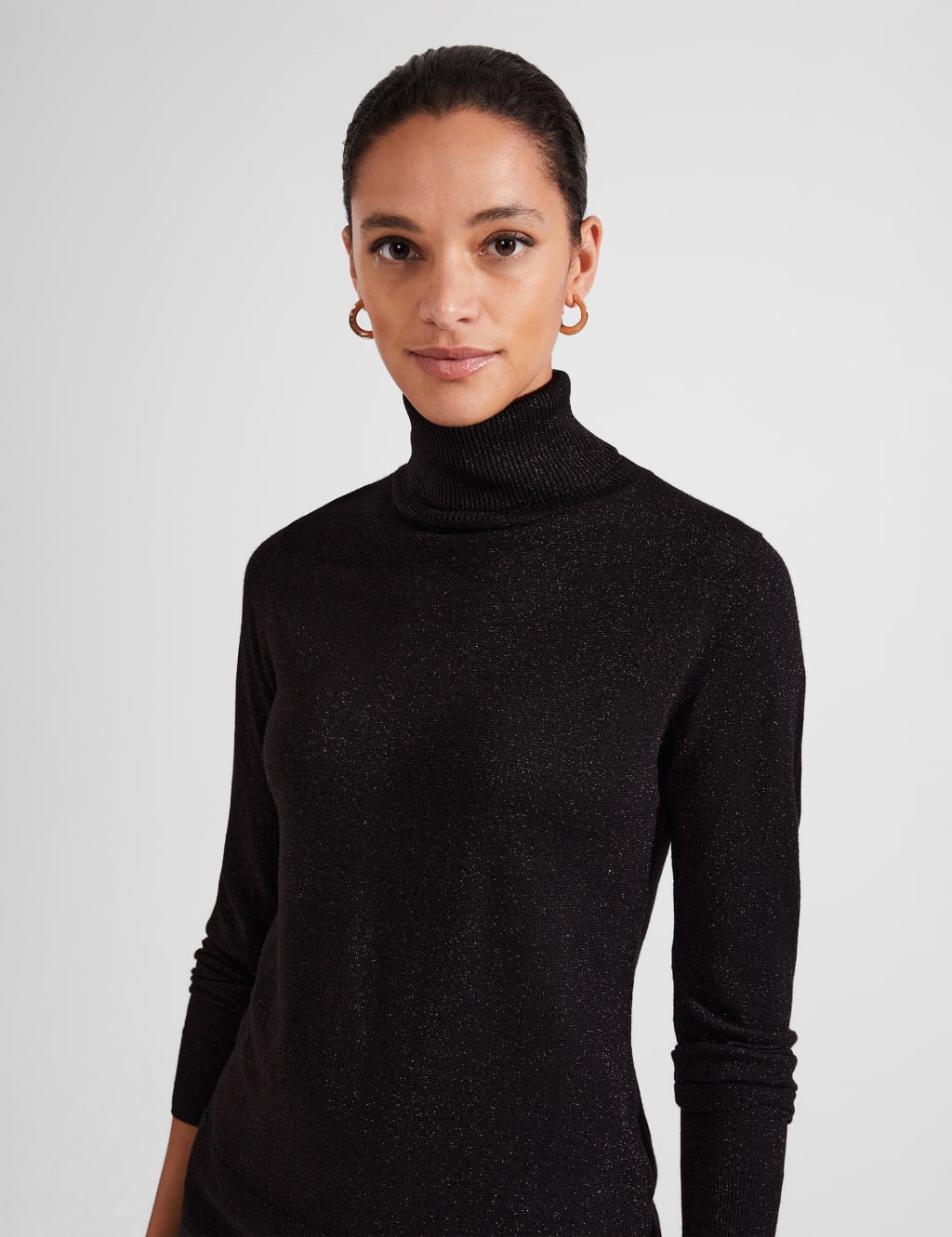 Sparkly polo discount neck jumper