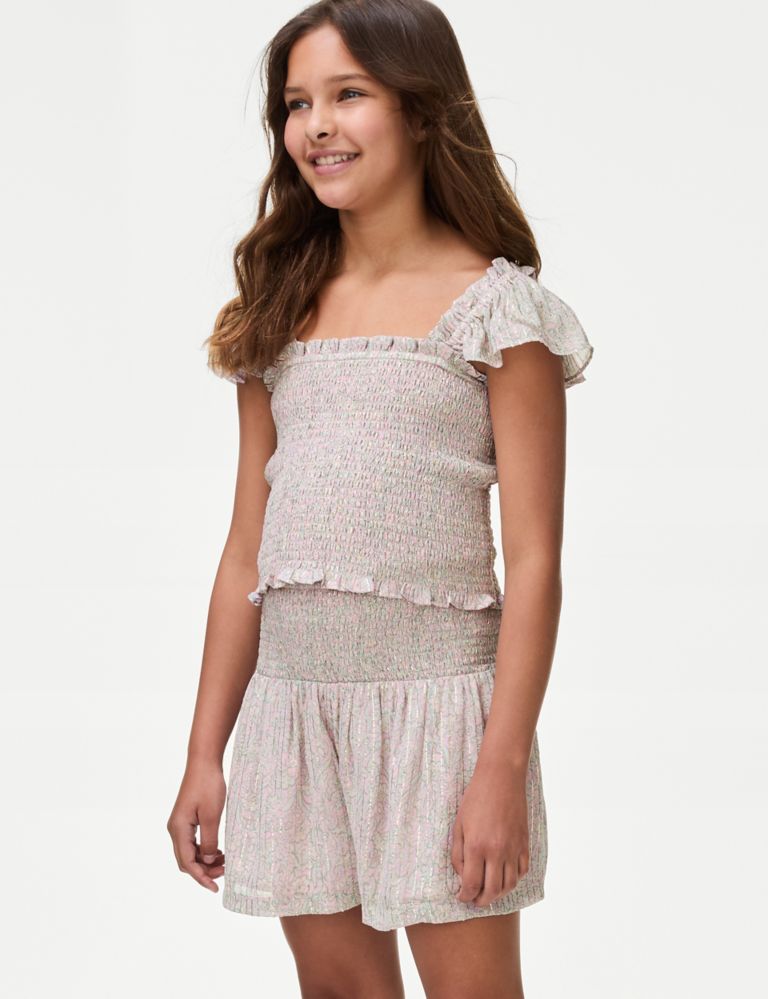 Sparkly Shirred Top (6-16 Yrs) 1 of 5