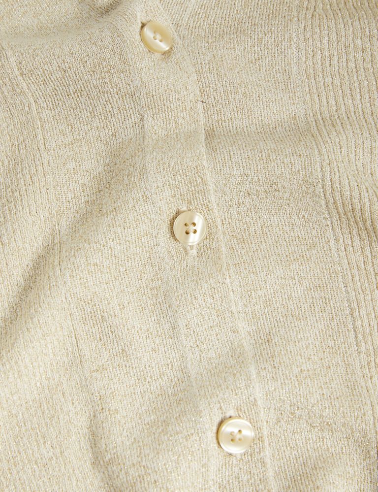 Sparkly V-Neck Button Front Cardigan 6 of 6