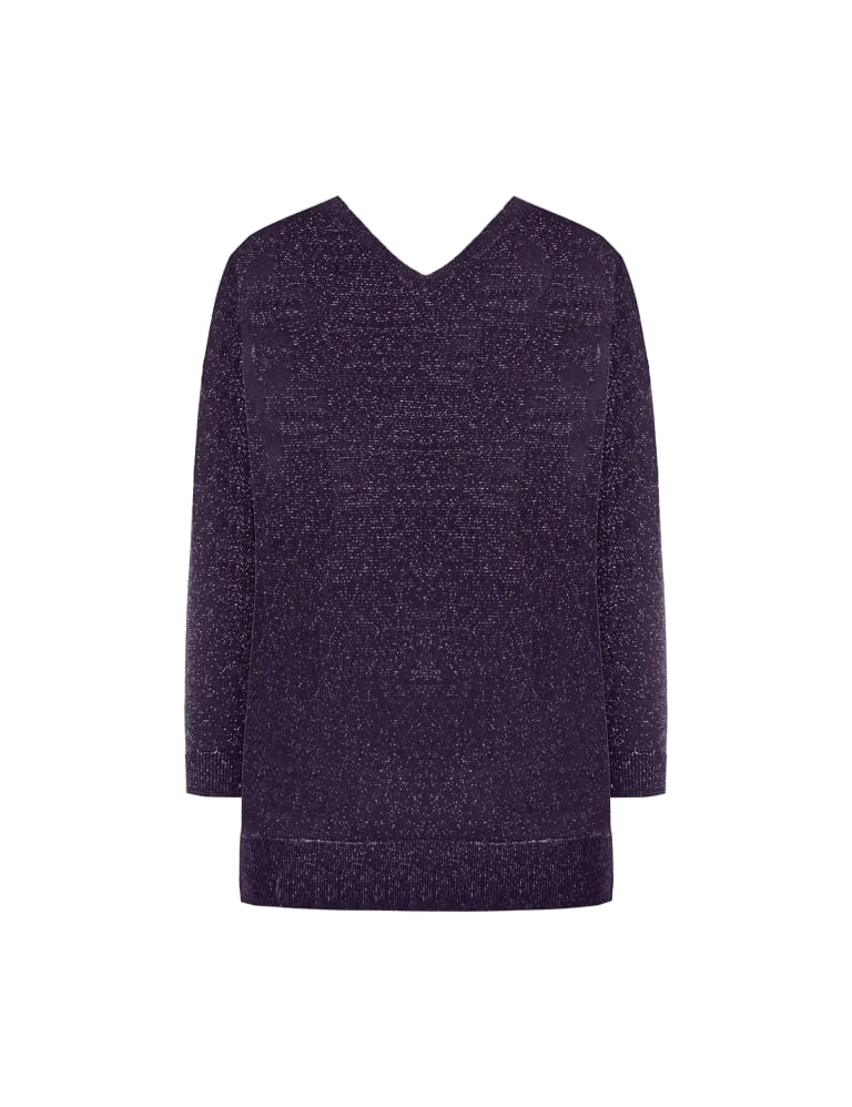 V neck sparkly jumper hot sale