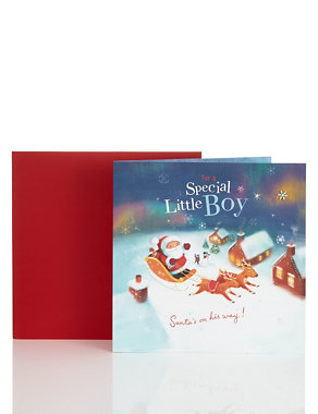 Special Little Boy Santa Christmas Card Image 2 of 4
