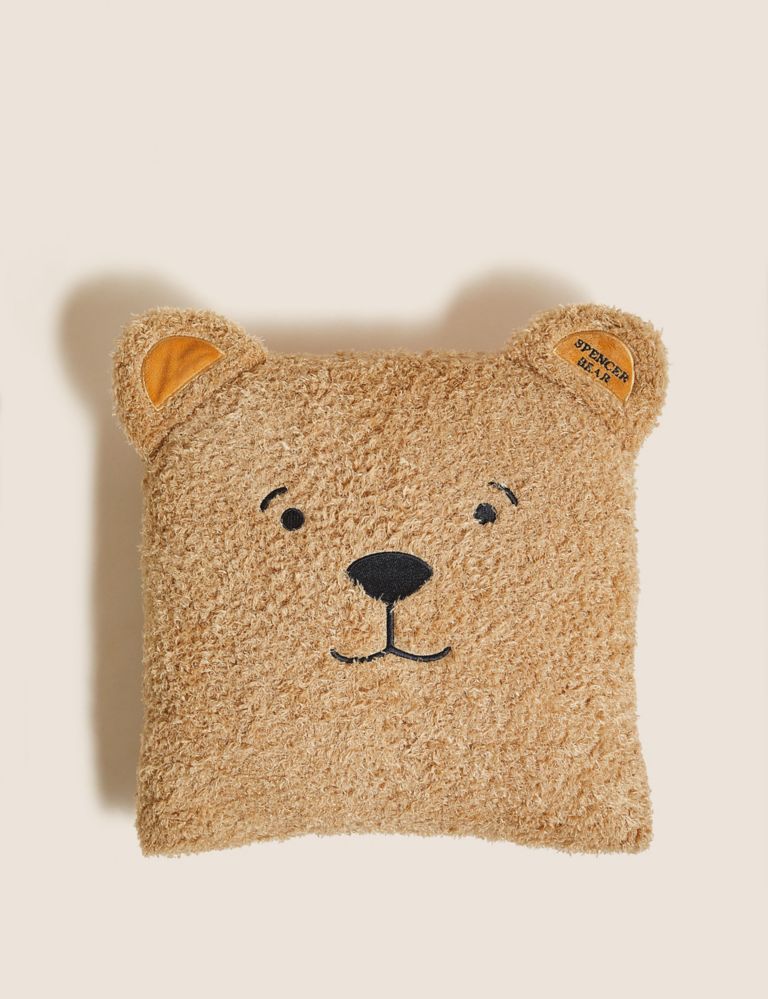Spencer Bear™ Small 3D Cushion, Spencer Bear™