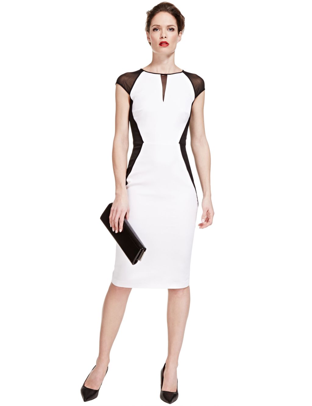 Speziale Colour Block Bodycon Dress with Modal | Per Una | M&S