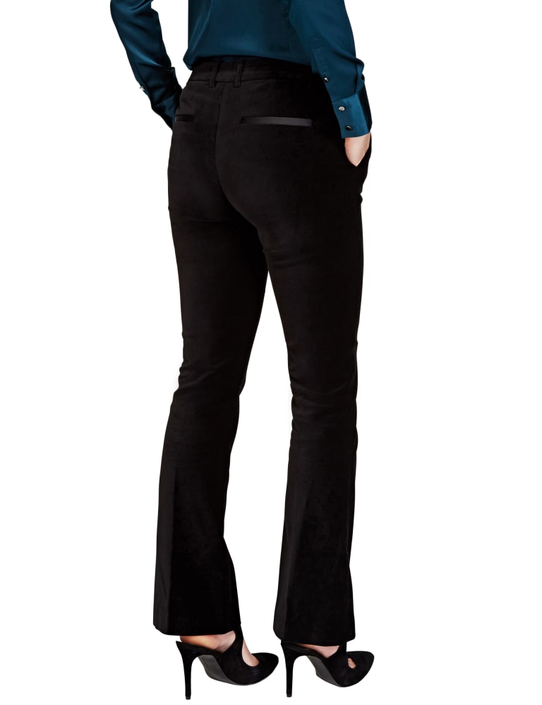 Speziale Cotton Rich Velvet Wide Leg Trouser Per Una M S
