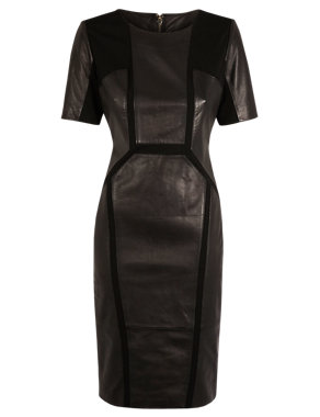 Speziale Leather Panelled Shift Dress Image 2 of 6
