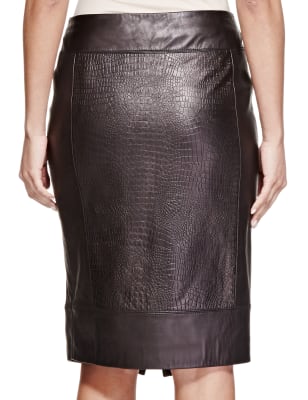 Marks and spencer outlet faux leather pencil skirt